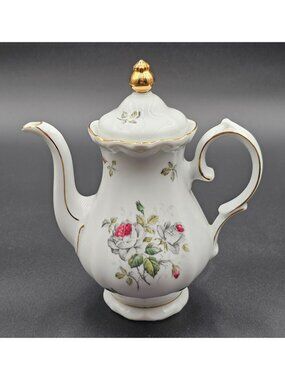 VTG Winterling Porcelain Teapot Bavarian Rose #25003 Victorian Collectible Decor